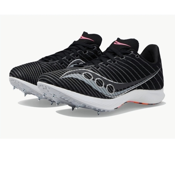 Saucony Velocity MP Men's Mid-Distance Track Shoes/Spikes Black Vizi Size 14 - Picture 1 of 8